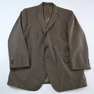 Tom‎ James 48R Brown Birdseye 100% Wool Mens Blazer Suit Jacket Sport Coat